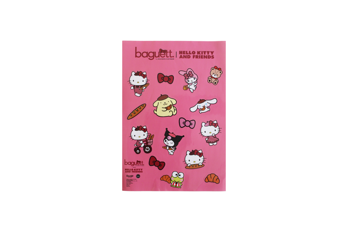 Planche de stickers Baguett. Hello Kitty and Friends