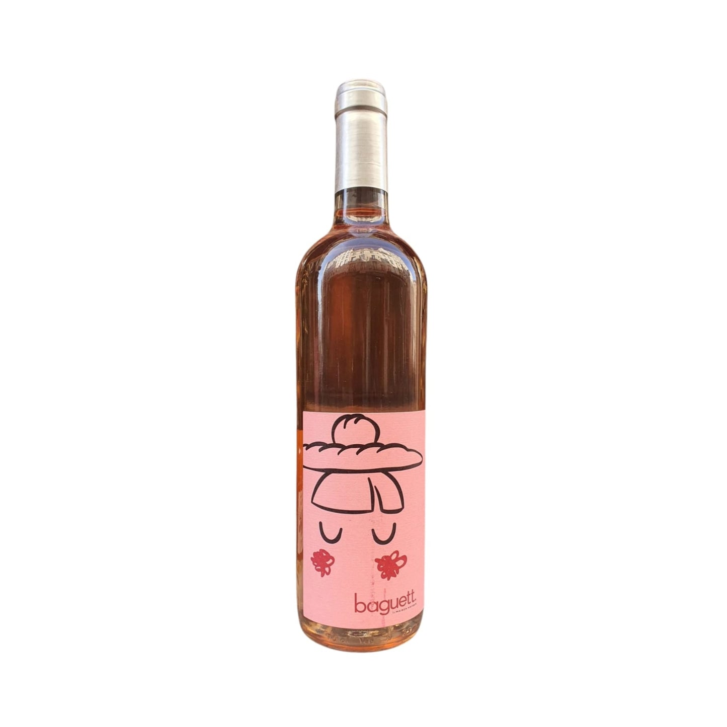 Vin rosé baguett.