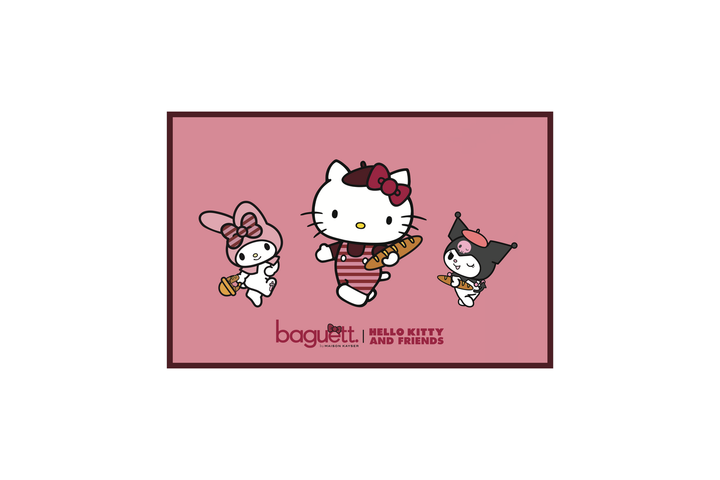 Carte postale Hello Kitty and Friends chez Baguett.