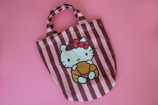 Sac Hello Kitty Rayé Rose small